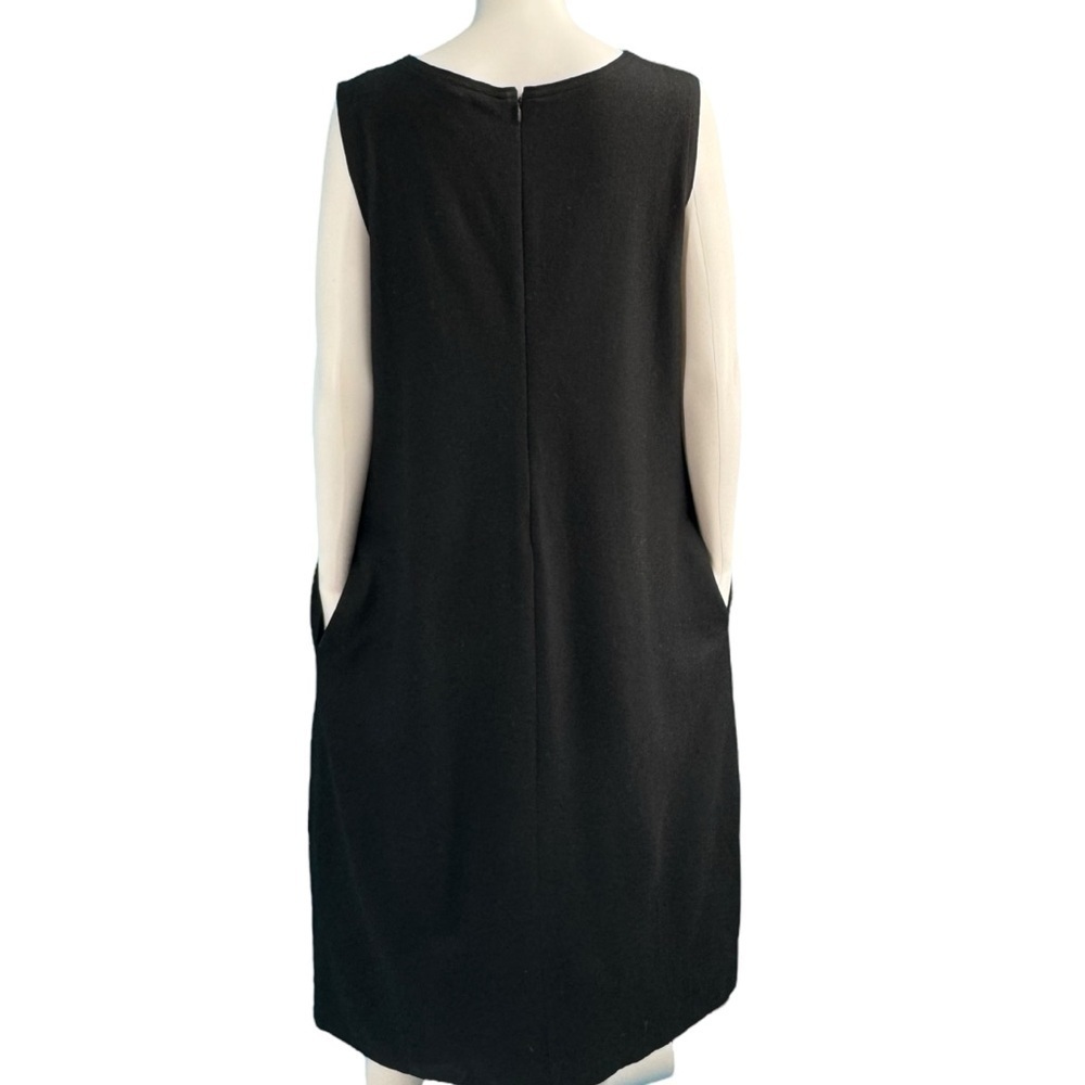 Eileen Fisher 100% Wool Black Dress with Pockets. - Picture 2 of 8